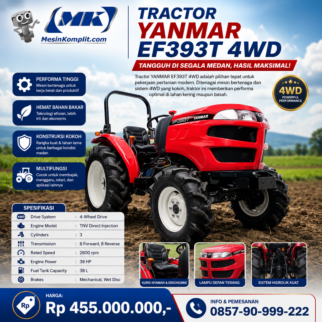 Traktor Sawah Yanmar (MSK...